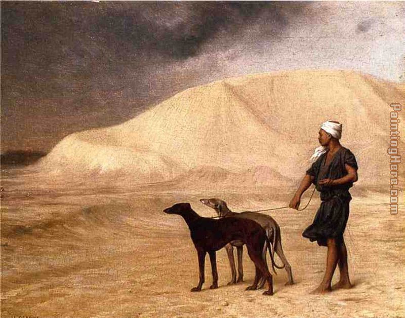 Team of Dogs in the Desert painting - Jean-Leon Gerome Team of Dogs in the Desert art painting